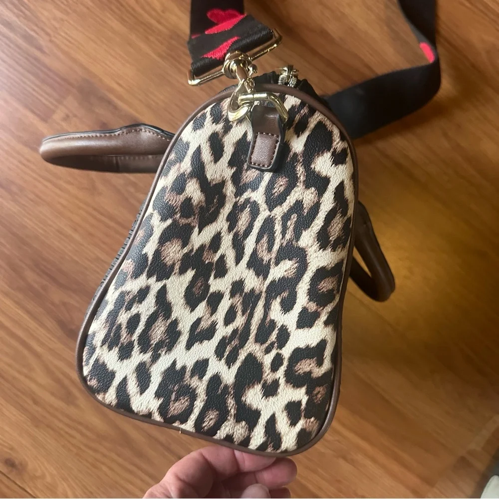 Women’s Juicy‎ Couture Black and Leopard Crossbody Satchel Purse Bag